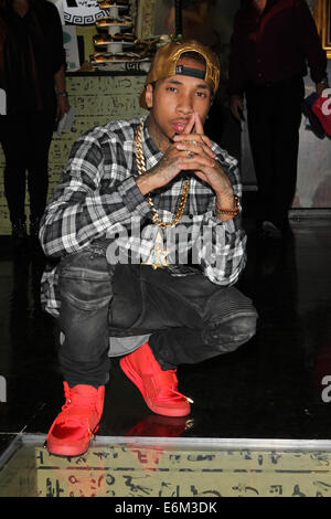 Tyga at the Exclusive Press Preview Of Tyga's Last Kings Flagship Store  Featuring: Tyga Where: Los Angeles, California, United States When: 21 Feb 2014 Stock Photo