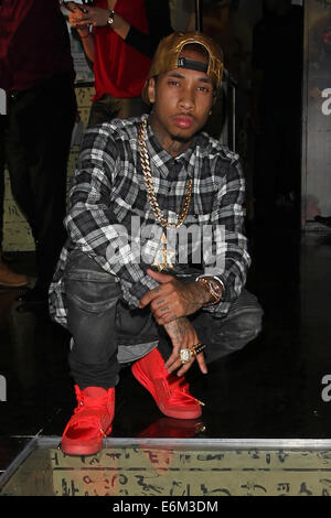 Tyga at the Exclusive Press Preview Of Tyga's Last Kings Flagship Store  Featuring: Tyga Where: Los Angeles, California, United States When: 21 Feb 2014 Stock Photo