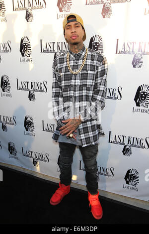 Tyga at the Exclusive Press Preview Of Tyga's Last Kings Flagship Store  Featuring: Tyga Where: Los Angeles, California, United States When: 21 Feb 2014 Stock Photo