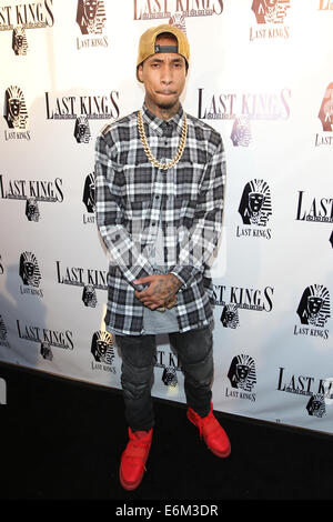 Tyga at the Exclusive Press Preview Of Tyga's Last Kings Flagship Store  Featuring: Tyga Where: Los Angeles, California, United States When: 21 Feb 2014 Stock Photo