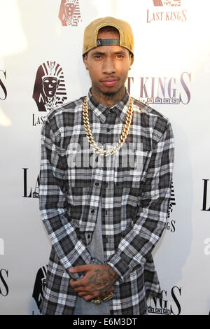 Tyga at the Exclusive Press Preview Of Tyga's Last Kings Flagship Store  Featuring: Tyga Where: Los Angeles, California, United States When: 21 Feb 2014 Stock Photo