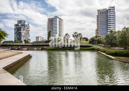 Barcelona,Catalonia,Spain.Parc Diagonal mar. Stock Photo