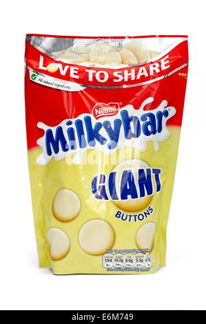 Nestle milky bar white chocolate buttons Stock Photo