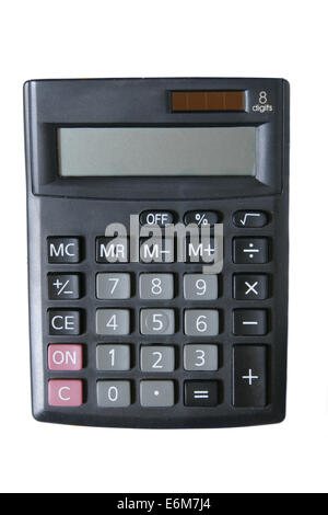 Calculator close up isolated over white background Stock Photo