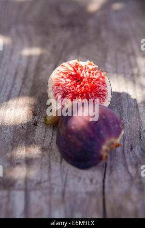 Close-up view of fig slices Stock Photo