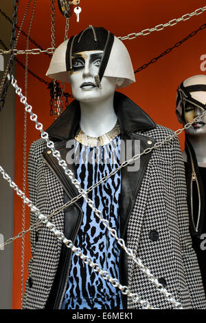 Part of the window display in Harvey Nichols Edinburgh Store. Stock Photo