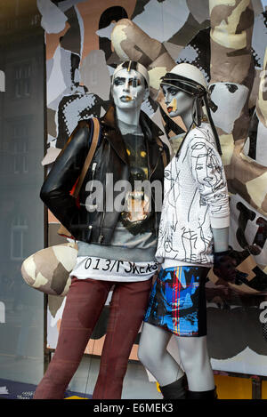 Part of the window display in Harvey Nichols Edinburgh Store. Stock Photo
