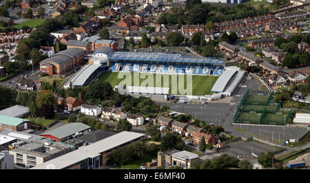 aerial view of AFC Telford United - their New Bucks Head Stadium, Shropshire, UK Stock Photo