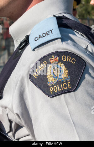 An RCMP cadet at the RCMP cadet training academy, Regina, Saskatchewan, Canada. Stock Photo