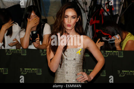 Seoul, South Korea. 26th August 2014. Megan Fox, Aug 26, 2014 : Actress Megan Fox attends a red carpet event for her movie, 'Teenage Mutant Ninja Turtles' in Seoul, South Korea. Credit:  Lee Jae-Won/AFLO/Alamy Live News Stock Photo