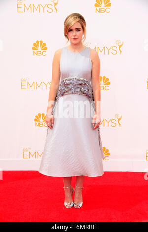 Los Angeles, California. 25th Aug, 2014. Kiernan Shipka attends the 66th Annual Primetime Emmy Awards at Nokia Theatre L.A. Live on August 25, 2014 in Los Angeles, California./picture alliance © dpa/Alamy Live News Stock Photo