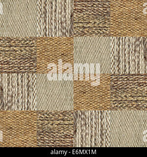 Camel wool fabric texture pattern collage in a chessboard order as abstract background. Stock Photo
