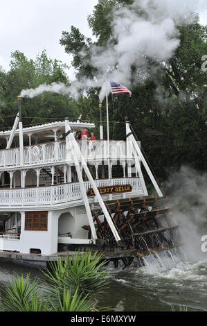 Paddle steamer, Magic Kingdom Park, Walt Disney World, Orlando, Florida Stock Photo