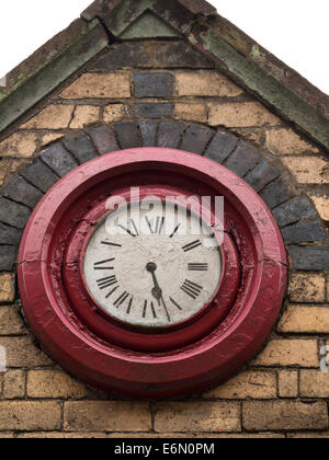 Haverthwaite station architecture detail at the Lakeside and Haverthwaite Railway,in the Lake District,England,UK Stock Photo