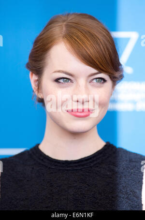 EMMA STONE BIRDMAN. PHOTOCALL 71ST VENICE FILM FESTIVAL LIDO VENICE  ITALY 27 August 2014 Stock Photo