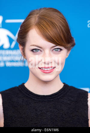 EMMA STONE BIRDMAN. PHOTOCALL 71ST VENICE FILM FESTIVAL LIDO VENICE  ITALY 27 August 2014 Stock Photo