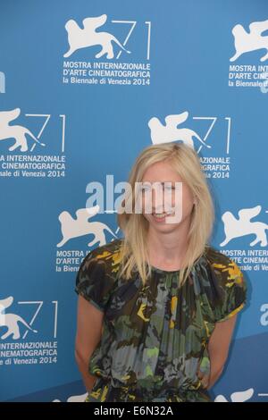 Venice, Italy. 27th Aug, 2014. Member of the international jury of Main Competition Jessica Hausner poses during a photo call for the 71st Venice Film Festival Aug. 27, 2014. Credit:  Xinhua/Alamy Live News Stock Photo