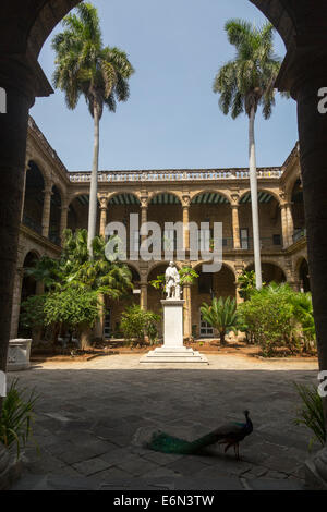 courtyard, Palacio de los Capitanes Generales, Havana, Cuba Stock Photo