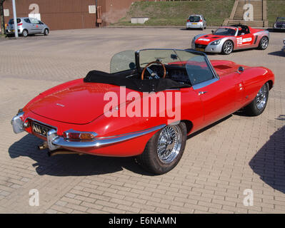 Jaguar E-type (1961), Dutch licecence registration AM-57-80, pic1 Stock Photo