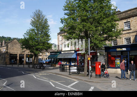 The centre of Bakewell in Derbyshire England UK early evening English rural town Stock Photo