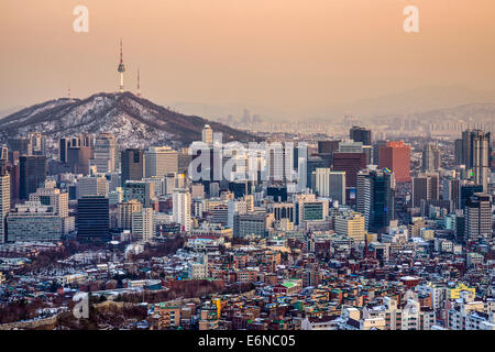 Seoul, South Korea City skyline. Stock Photo