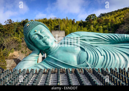 The Reclining Buddha of Nanzoin Temple in Fukuoka, Japan. Stock Photo