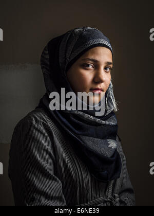 Reyhanli, Turkey. 15th Dec, 2013. Alaa', age 15, from Aleppo is a syrian refugee student at a the Free Syria school. © David Gross/ZUMA Wire/Alamy Live News Stock Photo
