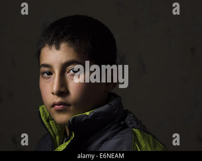 Reyhanli, Turkey. 15th Dec, 2013. Ghaidaa, age 16, from Idlib, a Syrian refugee boy at a the Free Syria school. © David Gross/ZUMA Wire/Alamy Live News Stock Photo