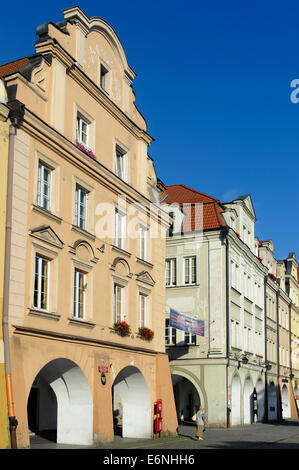 Gable Houses at Market square  in Jelenia Gora, Poland, Europe Stock Photo