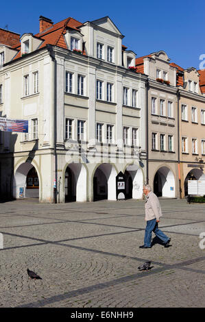 Gable Houses at Market square  in Jelenia Gora, Poland, Europe Stock Photo