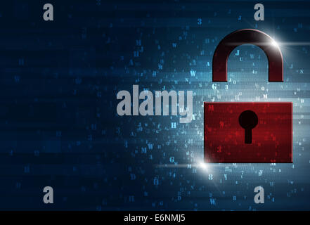 abstract technology digital binary code information security Stock Photo
