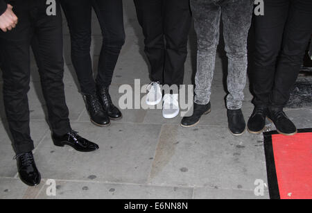 London, UK, 27th August 2014: Collabro arrive for the Some Girl I Used To Know - gala opening night in London, UK. Stock Photo