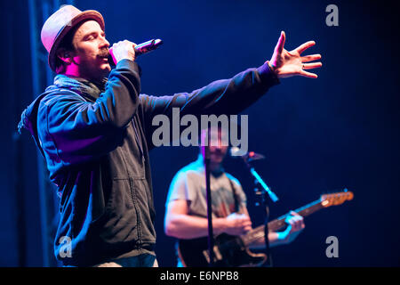 Jamaram, German Reggae Funk Latin band performing at Festival Lent, Maribor, Slovenia, June 26, 2014. Stock Photo