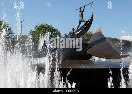 Untill 1968 Sandefjord was the center of whaling in Norway. The whaling brought prosperity. To commemorate the Whaling Monument was erected. Photo: Klaus Nowottnick Date: June 7, 2014 Stock Photo
