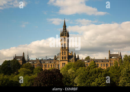 Sir George Gilbert Scott Building of Glasgow University in Glasgow, Scotland, UK Stock Photo