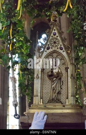 Saint Waudru church in Mons: La Descente du Châsse,   Photo: Robert B. Fishman, 15.6.2014 Stock Photo