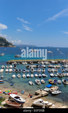 The main marina for small boats and yachts at Dubrovnik, Croatia. Stock Photo