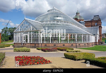 People's Palace and Winter Gardens in Glasgow Green park Glasgow Scotland Stock Photo