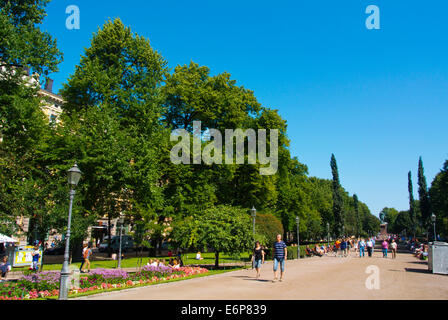 Esplanadin puisto, Esplanade park, central Helsinki, Finland, Europe Stock Photo