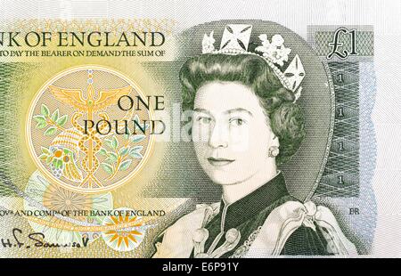 British one pound note Stock Photo