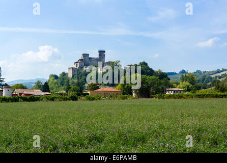 Torrechiara Castle, province of Parma, Emilia Romagna, Italy Stock Photo