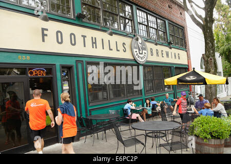 Foothills Brewing brewpub in downtown Winston-Salem, North Carolina, USA Stock Photo