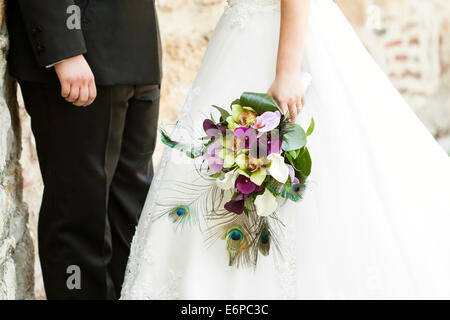 Wedding ceremony in church Stock Photo