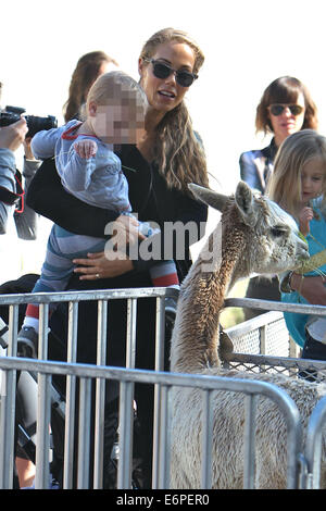 Elizabeth Berkley takes her son Sky Cole Lauren and his friends to the ...