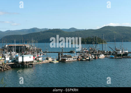 Elk203-4471 Canada, British Columbia, Haida Gwaii, Queen Charlotte, Government Wharf Stock Photo
