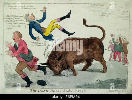The Irish bull broke loose Stock Photo - Alamy