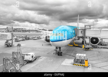 At Schiphol Amsterdam airport, Netherlands, Europe, EU Stock Photo