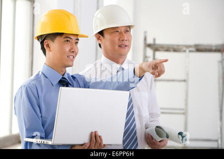 Two colleagues working together Stock Photo