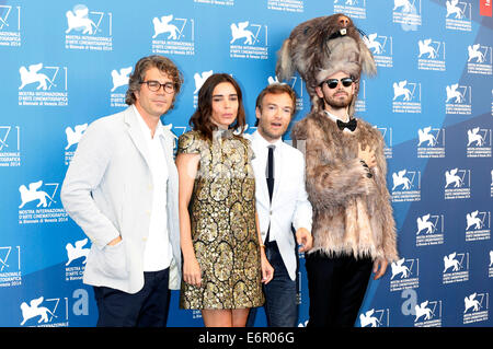 Gregory Bernard, Elodie Bouchez, Jonathan Lambert and The Rat during the 'Reality' photocall at the 71nd Venice International Film Festival on August 28, 2014./picture alliance Stock Photo