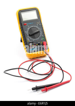Digital multimeter cut out isolated on white background Stock Photo - Alamy